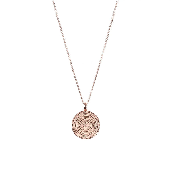 Juno Mandala Necklace Silver & Rose Gold