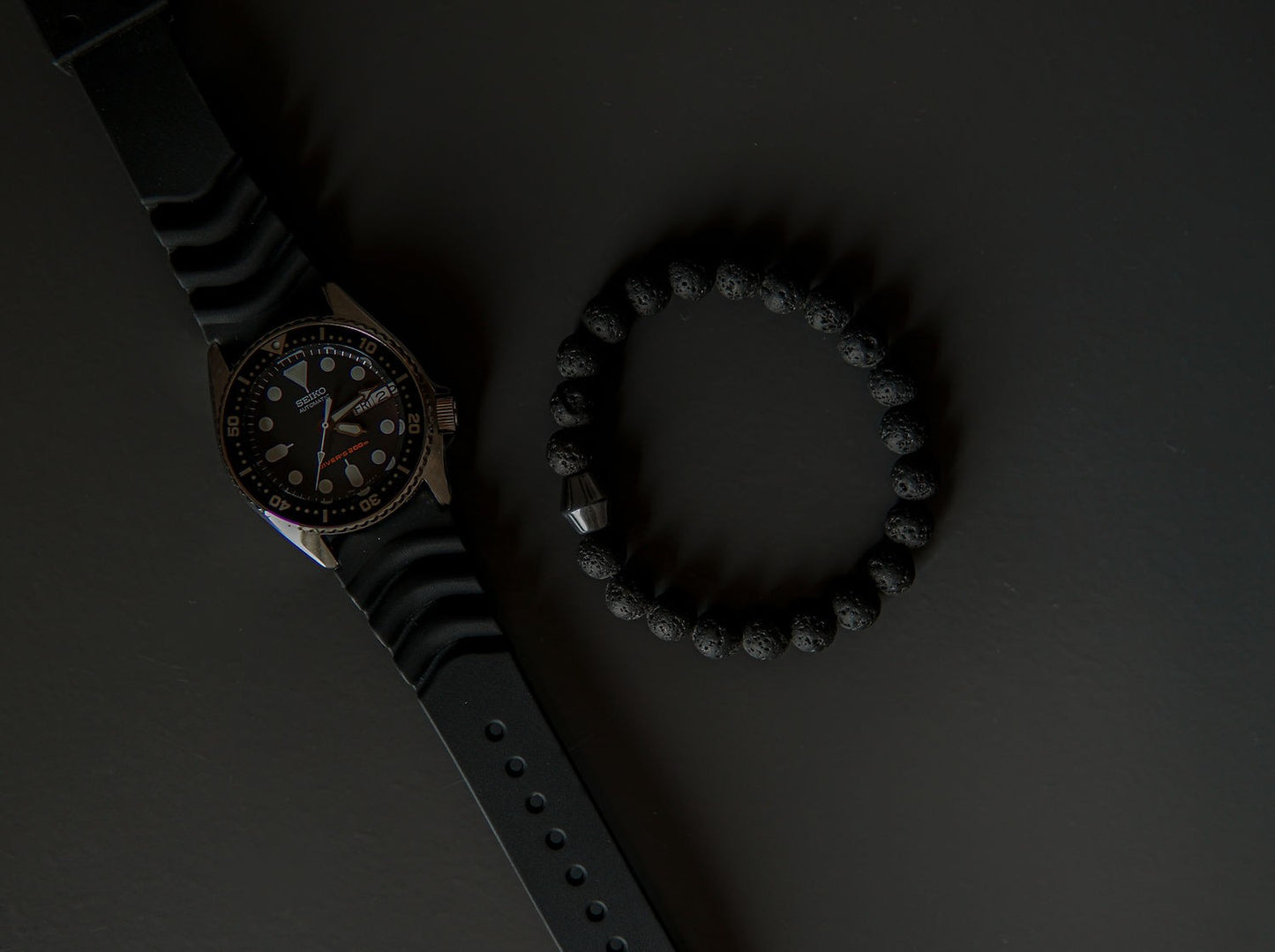 Obsidian Lava Stone Bracelet