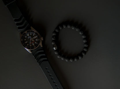Obsidian Lava Stone Bracelet